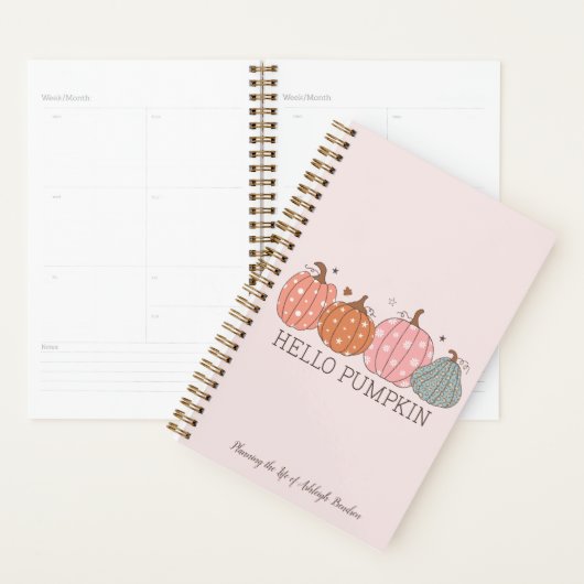 Niedlich Hello Pumpkin Personalisiert Planer (Anzeige)