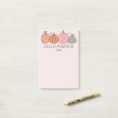 Niedlich Hello Pumpkin Personalisiert Post-it Klebezettel (Auf Schreibtisch)