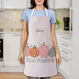 Niedlich Hello Pumpkin Personalisiert Schürze