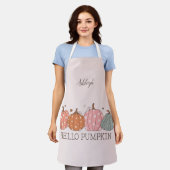 Niedlich Hello Pumpkin Personalisiert Schürze (Getragen)
