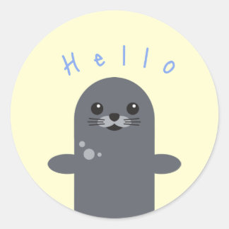 Niedlich Hello Siegel Aquatic Animal Sticker