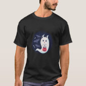 Niedlich Helloween Ghost Kitten T Shirt Ghost Cat  (Vorderseite)