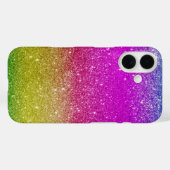 Niedlich-Hellrosa-Magenta-Regenbogen-Glitzer Case-Mate iPhone Hülle (Rückseite (Horizontal))