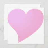 Niedlich hellrosa, moderne Valentinenkarte (Vorne/Hinten)