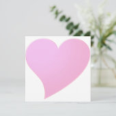 Niedlich hellrosa, moderne Valentinenkarte (Stehend Vorderseite)