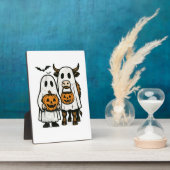Niedlich Herbst Highland Cow Ghost Halloween 2 Fotoplatte (Seite)