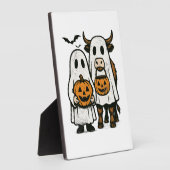 Niedlich Herbst Highland Cow Ghost Halloween 2 Fotoplatte (Seite)
