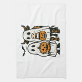 Niedlich Herbst Highland Cow Ghost Halloween 2 Geschirrtuch (Vertikal)