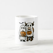 Niedlich Herbst Highland Cow Ghost Halloween 2 Kaffeetasse (Mittel)