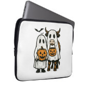 Niedlich Herbst Highland Cow Ghost Halloween Laptopschutzhülle (Vorne Rechts)