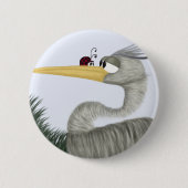 Niedlich Heron und Ladybug Button (Vorderseite)