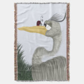 Niedlich Heron und Ladybug Decke (Vorderseite Vertikal)