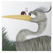 Niedlich Heron und Ladybug Fliese (Vorderseite)