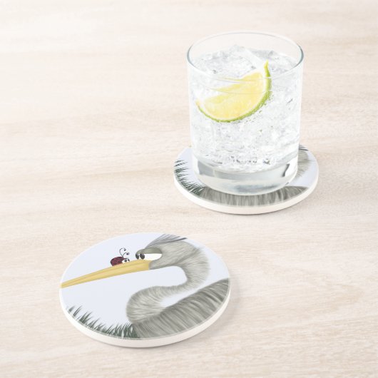 Niedlich Heron und Ladybug Getränkeuntersetzer (Seite)