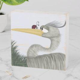 Niedlich Heron und Ladybug Holzkisten Schild