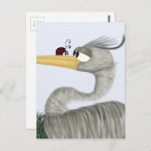 Niedlich Heron und Ladybug Postkarte (Vorne/Hinten)