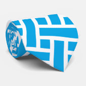 Niedlich Herringbone Blue Krawatte (Gerollt)