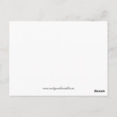 Niedlich herz-gelbe Hochzeitskarten mit Tischnumme Postkarte (Rückseite)