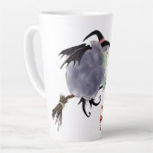 Niedlich Hexe auf ihrem Besenstiel Halloween LM Milchtasse (Linke Ecke)