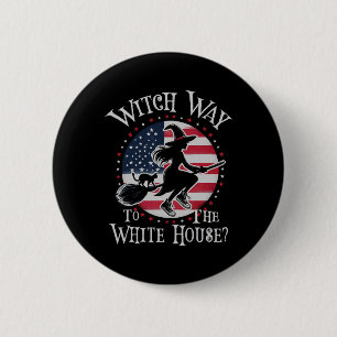 Niedlich Hexe im Weißen Haus Kamala Harris Wheim Button