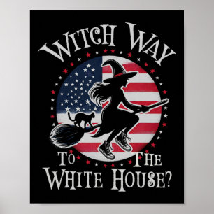 Niedlich Hexe im Weißen Haus Kamala Harris Wheim Poster