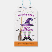 Niedlich Hexenhappy Halloween Kids Party Beutel Ta Geschenkanhänger (Vorderseite)