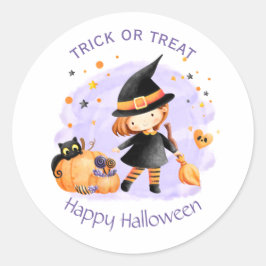 Niedlich Hexenhappy Halloween Stickers
