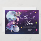 Niedlich Hexenkopf Dankeschön-Karte Dankeskarte (Vorderseite)