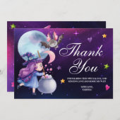 Niedlich Hexenkopf Dankeschön-Karte Dankeskarte (Vorne/Hinten)