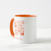 Niedlich Hexenkürbis Pumkin Personalisiert Tasse (Vorderseite Links)