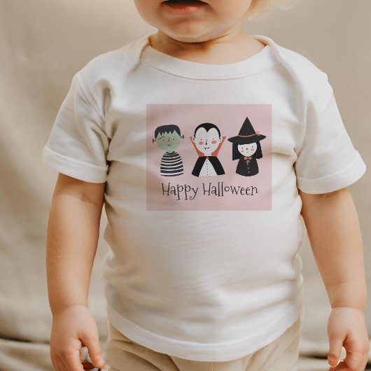 Niedlich Hexenmeistermonster Halloween Baby T-shirt