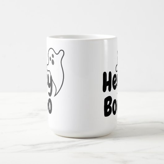Niedlich Hey Boo Funny Ghost Halloween Kaffee Tass Kaffeetasse (Mittel)