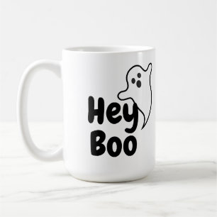 Niedlich Hey Boo Funny Ghost Halloween Kaffee Tass Kaffeetasse