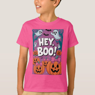 Niedlich Hey Boo Funny Ghost Halloween T - Shirt