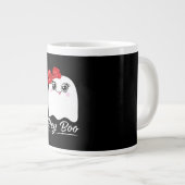 Niedlich Hey Boo Halloween Jumbo-Tasse (Vorderseite Rechts)
