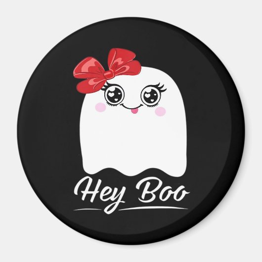 Niedlich Hey Boo Halloween Magnet (Vorne)