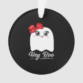 Niedlich Hey Boo Halloween Ornament (Vorderseite)