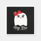 Niedlich Hey Boo Halloween Serviette (Vorderseite)