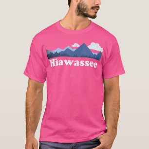 Niedlich Hiawassee Georgia Ga Retro Blue Ridge Mou T-Shirt