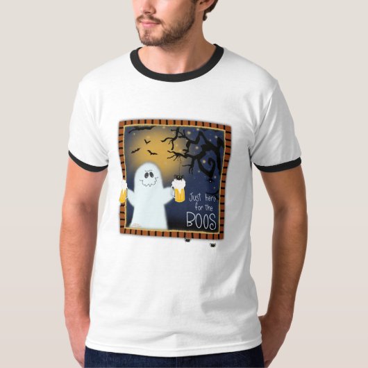 Niedlich hier für den Boos Halloween Ghost Beer T-Shirt (Vorderseite)