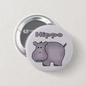 Niedlich Hippo Button (Vorne & Hinten)