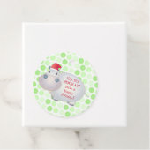 Niedlich Hippo Hippopotamus Weihnachten Weihnachte Geschenkanhänger (Beispiel)