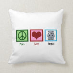 Niedlich Hippo Kissen<br><div class="desc">Peace Liebe Hippos</div>