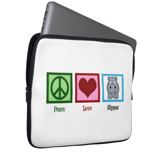 Niedlich Hippo Laptopschutzhülle (Vorne Rechts)