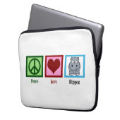 Niedlich Hippo Laptopschutzhülle (Vorderseite Links)