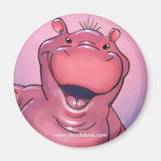 Niedlich Hippo Magnet (Vorne)