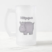 Niedlich Hippo Mattglas Bierglas (Links)