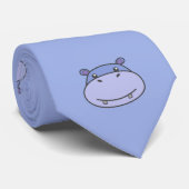 Niedlich Hippo Neck Tie Krawatte (Gerollt)
