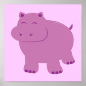 Niedlich Hippo Poster (Vorne)