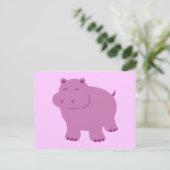 Niedlich Hippo Postkarte (Stehend Vorderseite)